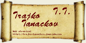 Trajko Tanackov vizit kartica